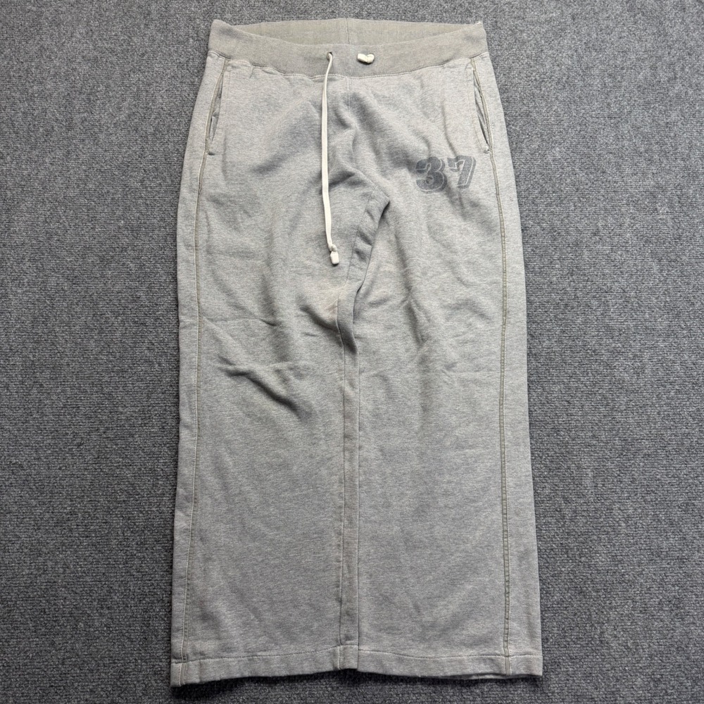 Old Navy Womens Gray Fleece Wide Leg Sweatpants Graphic 37 Lounge Pants Small